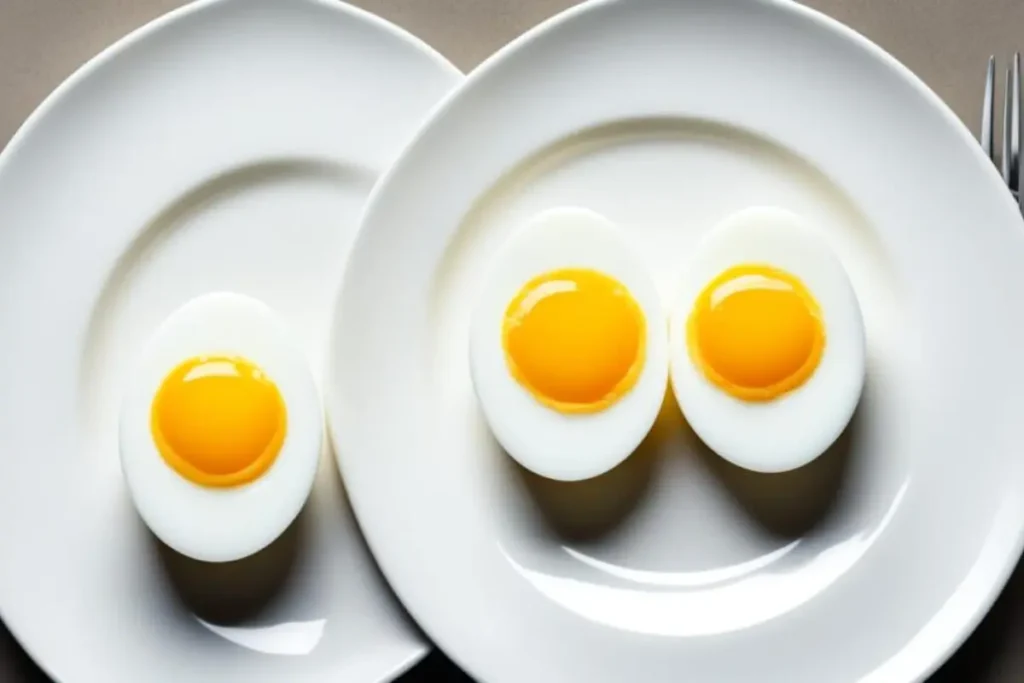 How many calories are in 2 medium hard boiled eggs?