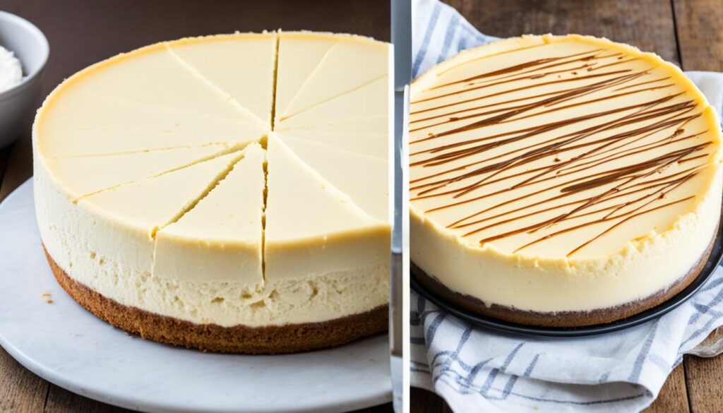 What makes a cheesecake split?