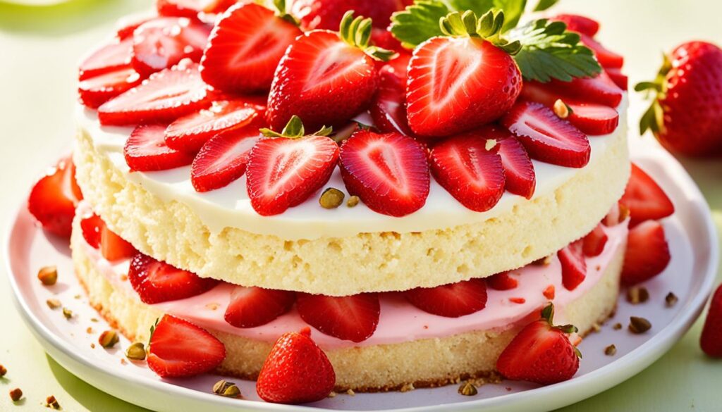 homemade strawberry cake filling