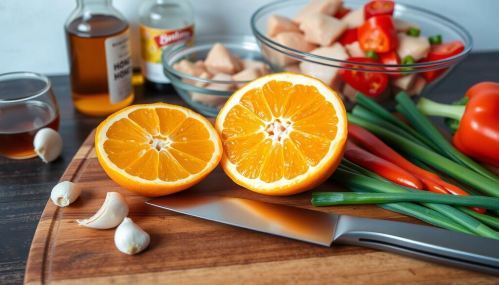 ingredients for baked orange chicken