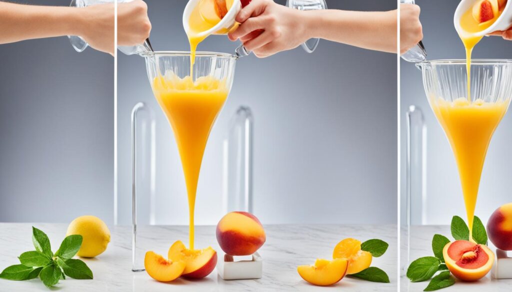 peach puree for unique beverage