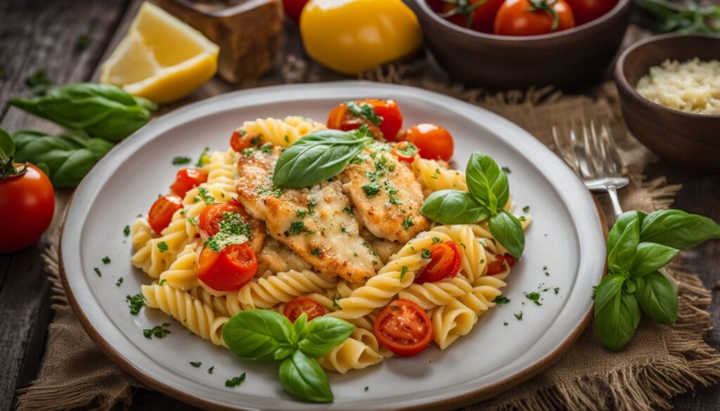 quick garlic parmesan chicken pasta