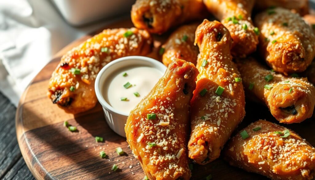 simple garlic parmesan chicken wings