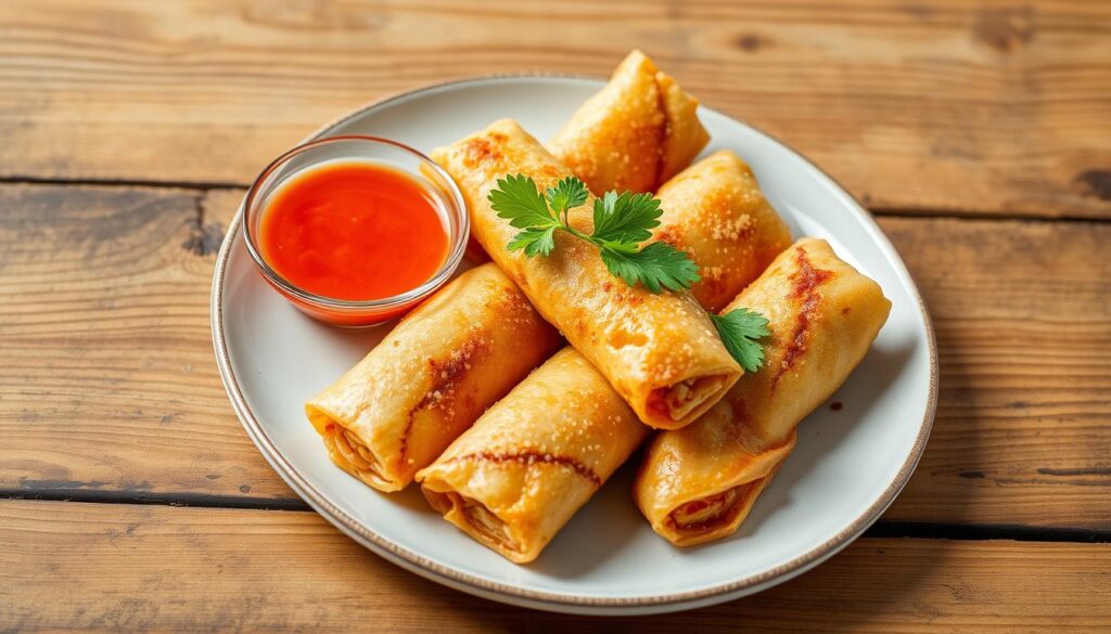 Crab cake egg rolls recipe overview