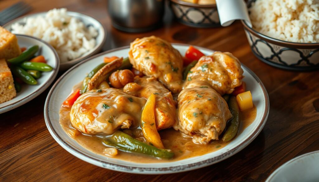 DELICIOUS SOUTHERN SMOTHERED CHICKEN