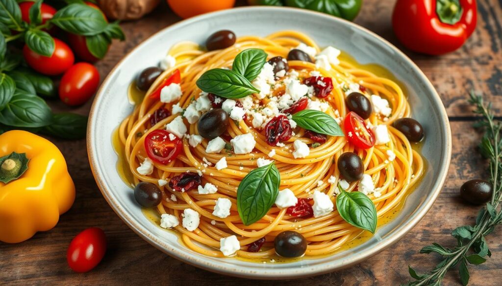 Greek Spaghetti with authentic flavors