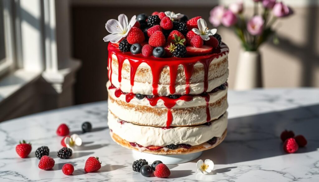 berry mascarpone layer cake