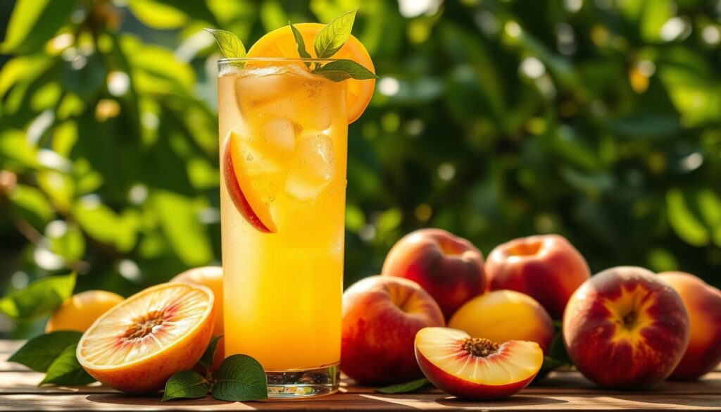 refreshing peach lemonade