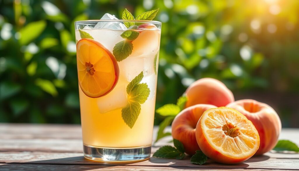 refreshing peach lemonade