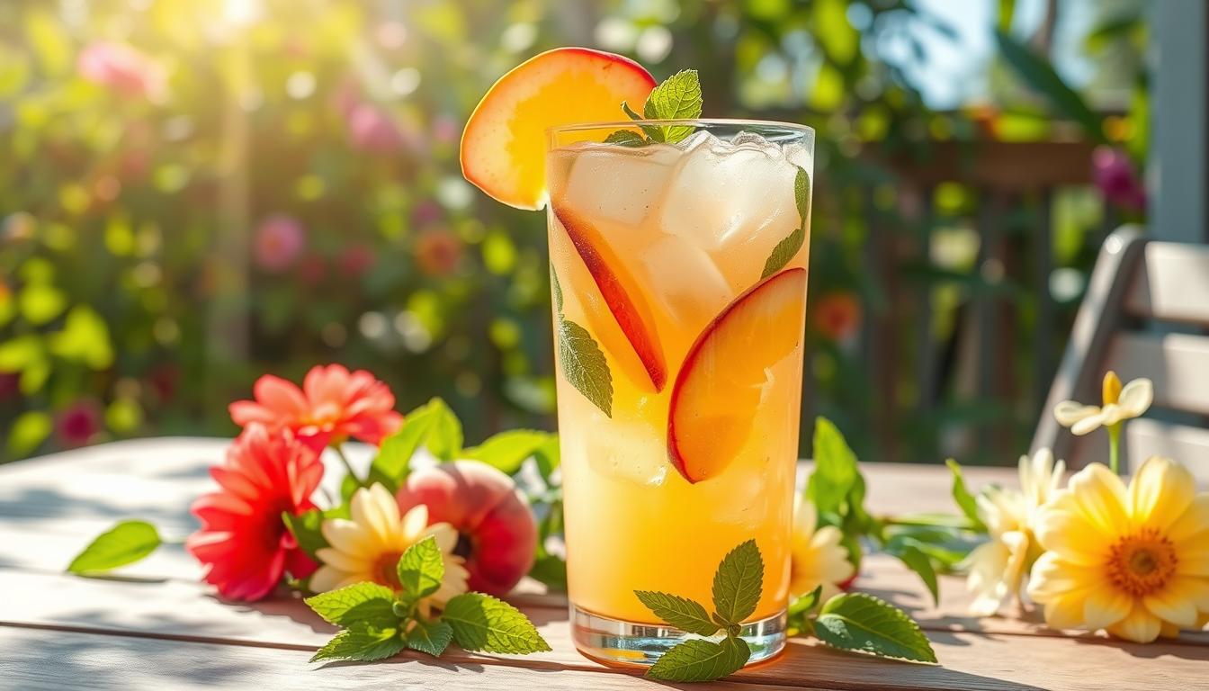 refreshing peach lemonade