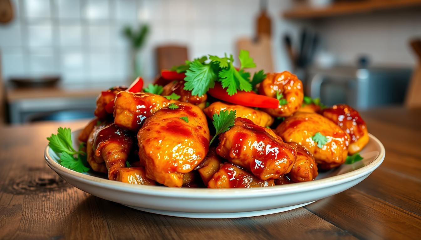 sweet and spicy honey pepper chicken