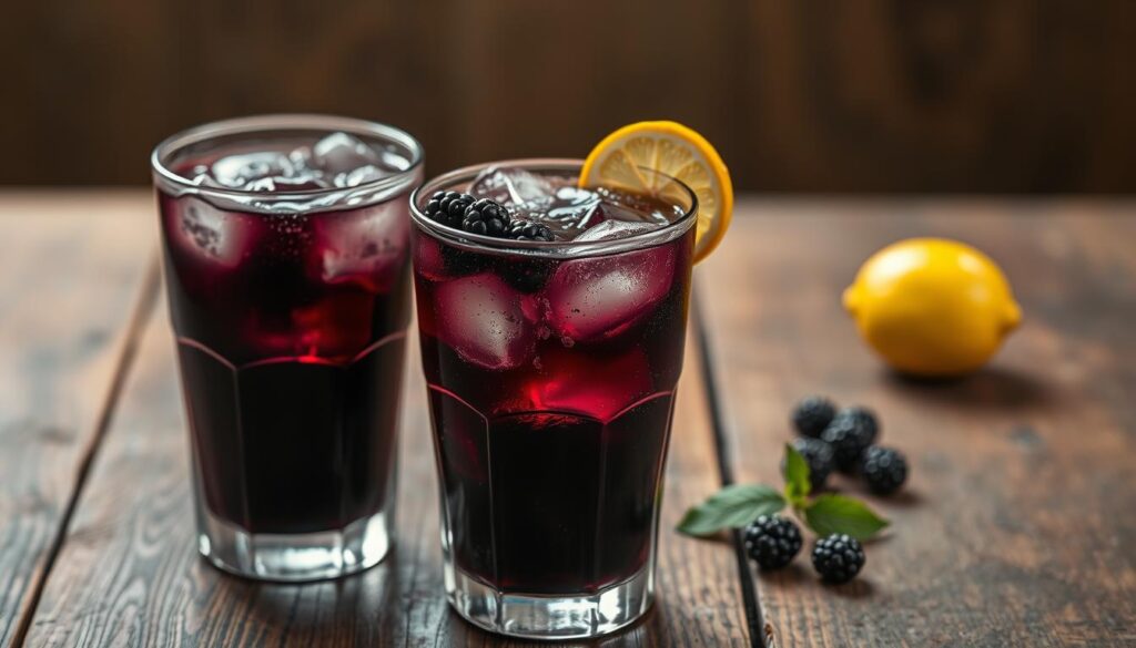 traditional lemonade in black lemonade style