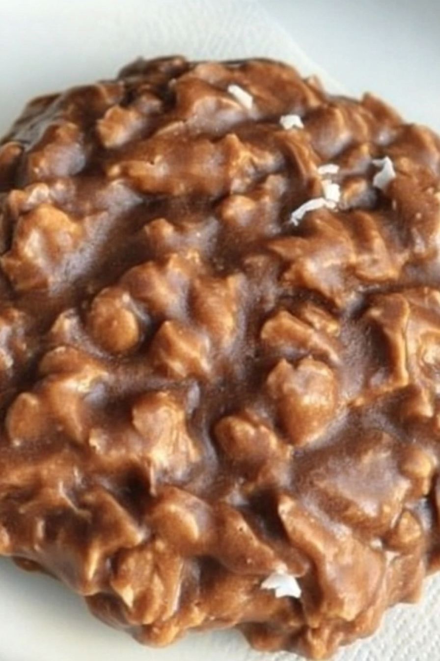 Delicious No-Bake Keto Cookies freshly prepared on a white plate