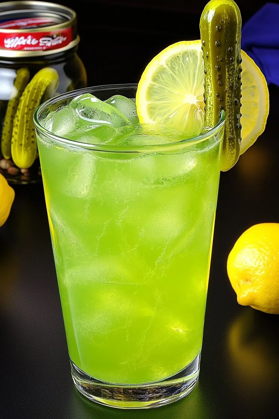 Pickle Lemonade Refreshing Drink Delicious pickle lemonade