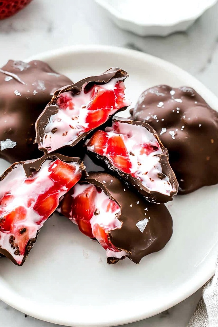 Strawberry Yogurt Bites Recipe Delicious strawberry yogurt bites