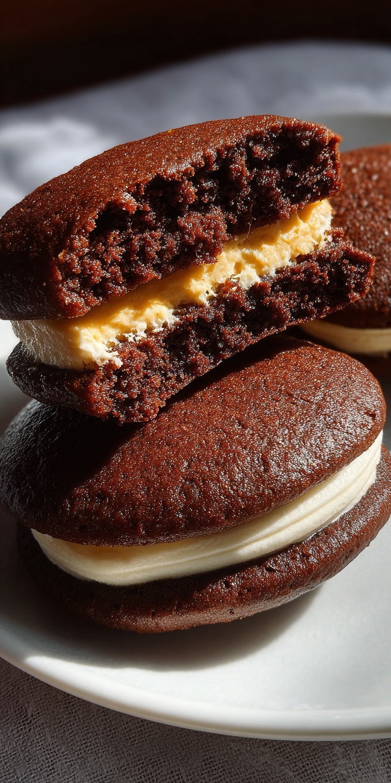 A collection of raw materials for baking Chocolate Pumpkin Whoopie Pies with pumpkin and chocolate elements