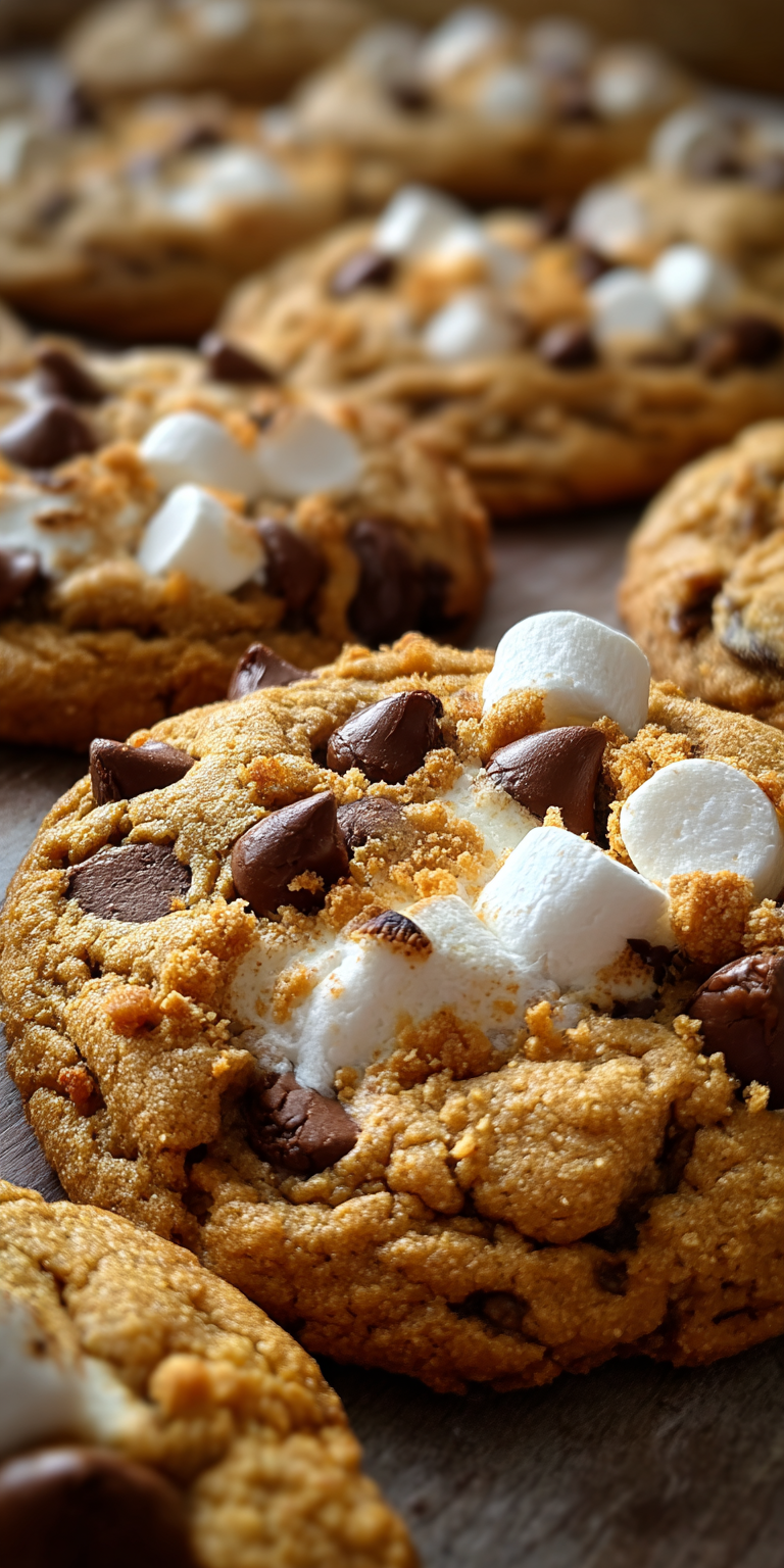 A collection of ingredients for baking pumpkin s’mores cookies with pumpkin and spices
