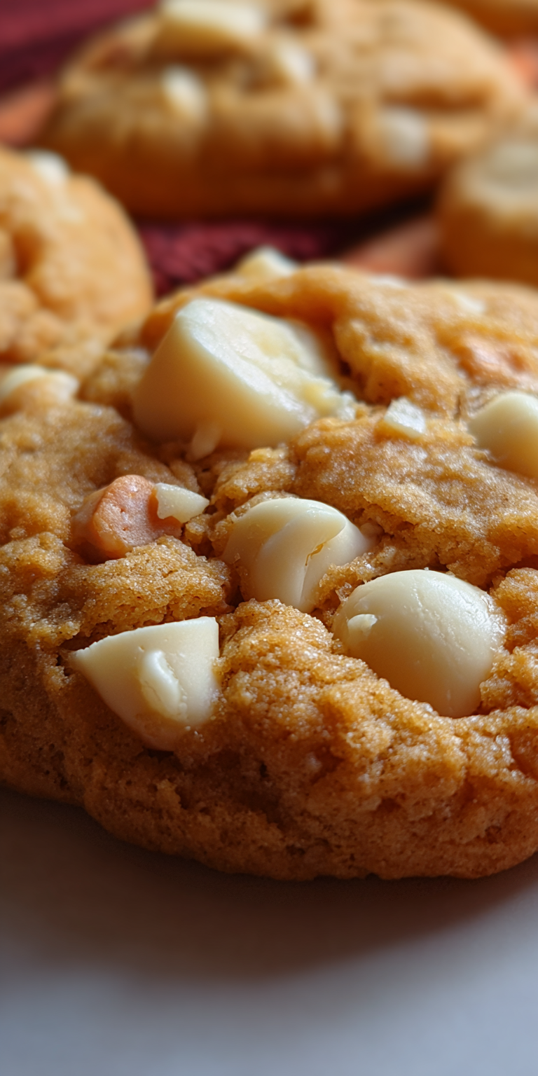 Fresh ingredients for baking Pumpkin White Chocolate Chip Cookies on a kitchen counter