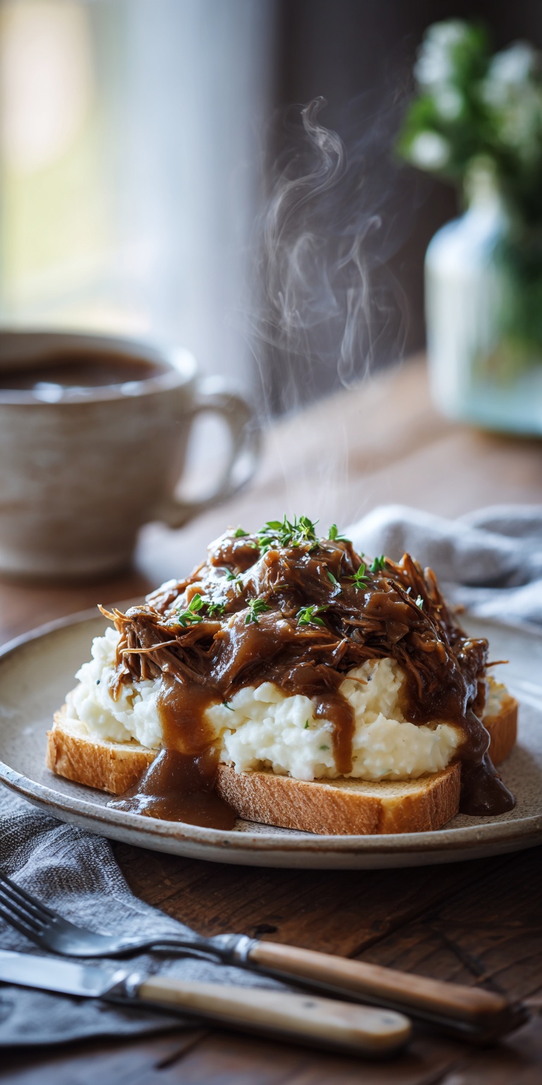 Close-up of raw beef and fresh components for Slow Cooker Beef Manhattan preparation