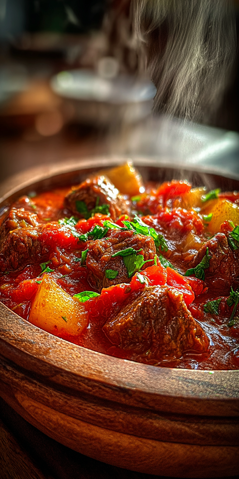 Close-up of raw beef, butter beans, and vegetables ready for Butter Bean Beef Stew preparation