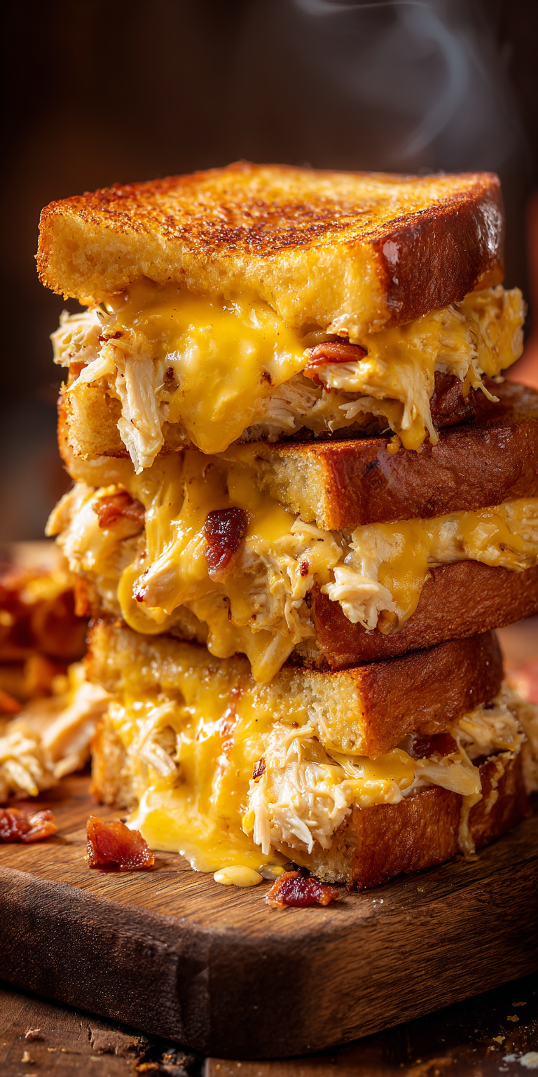 Crack Chicken Grilled Cheese Sandwiches with creamy filling and fresh components ready to assemble