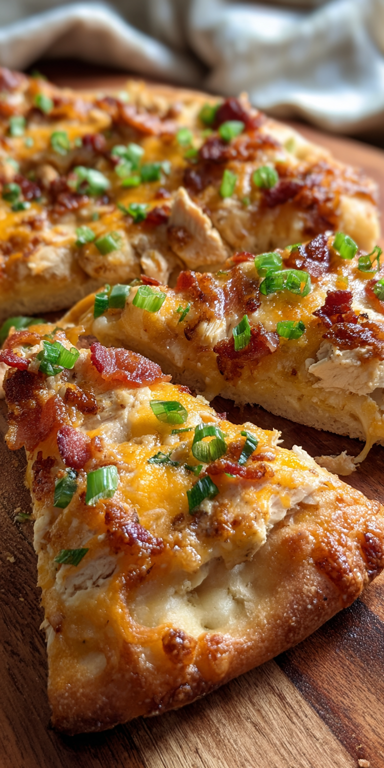 Crack Chicken Pizza served warm with cozy spices