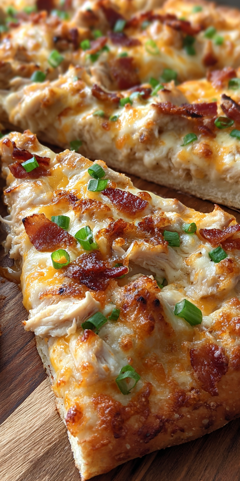 Crack Chicken Pizza served warm with cozy spices