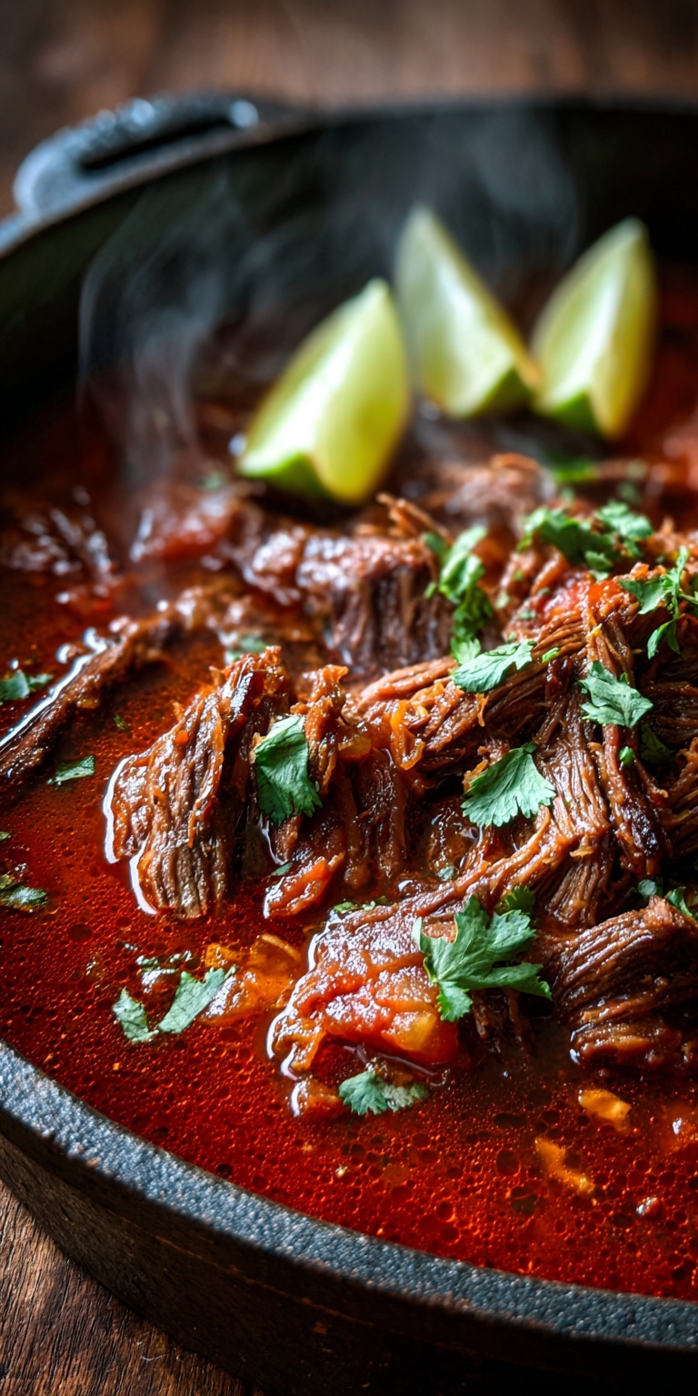 Fresh components for Italian Porcini Pot Roast with mushrooms and herbs
