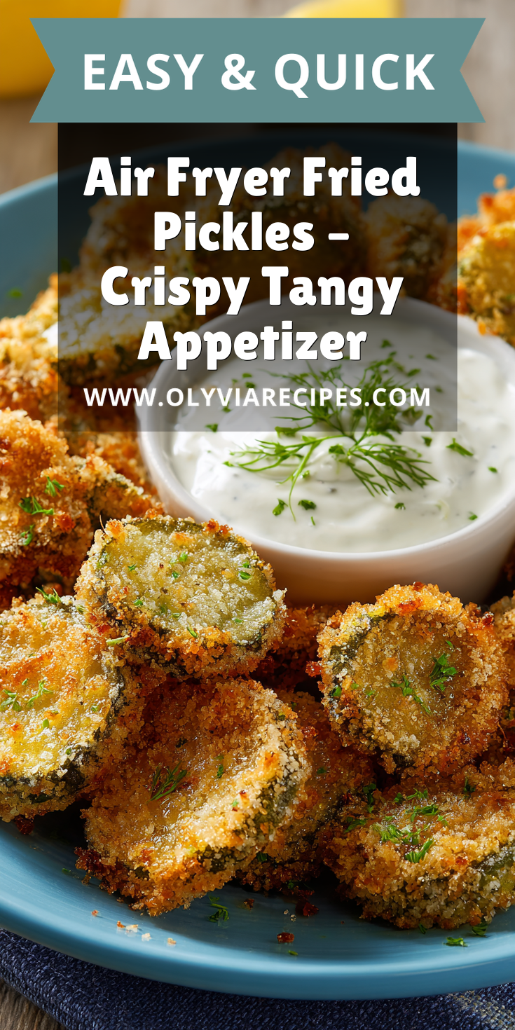 Air Fryer Fried Pickles – Crispy Tangy Appetizer served warm with cozy spices