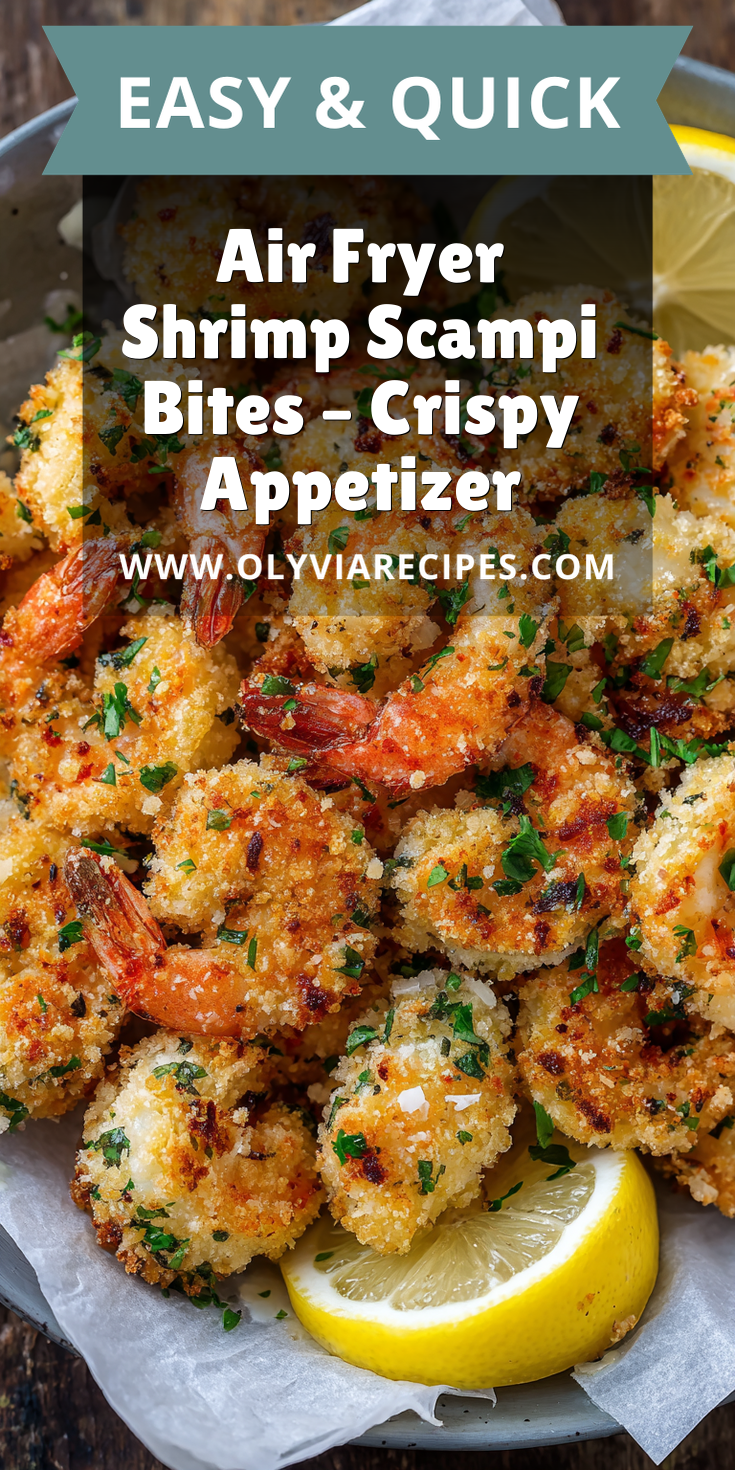 Air Fryer Shrimp Scampi Bites – Crispy Appetizer served warm with cozy spices