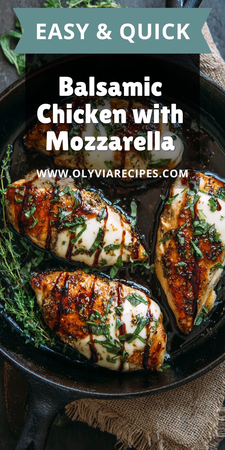 Balsamic Chicken with Mozzarella served warm with cozy spices
