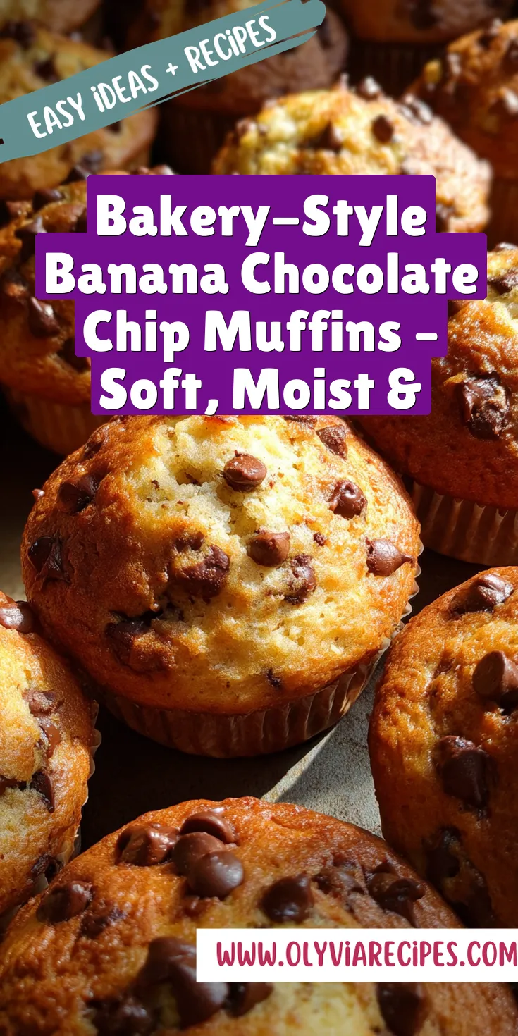 Freshly baked banana chocolate chip muffins on a cooling rack