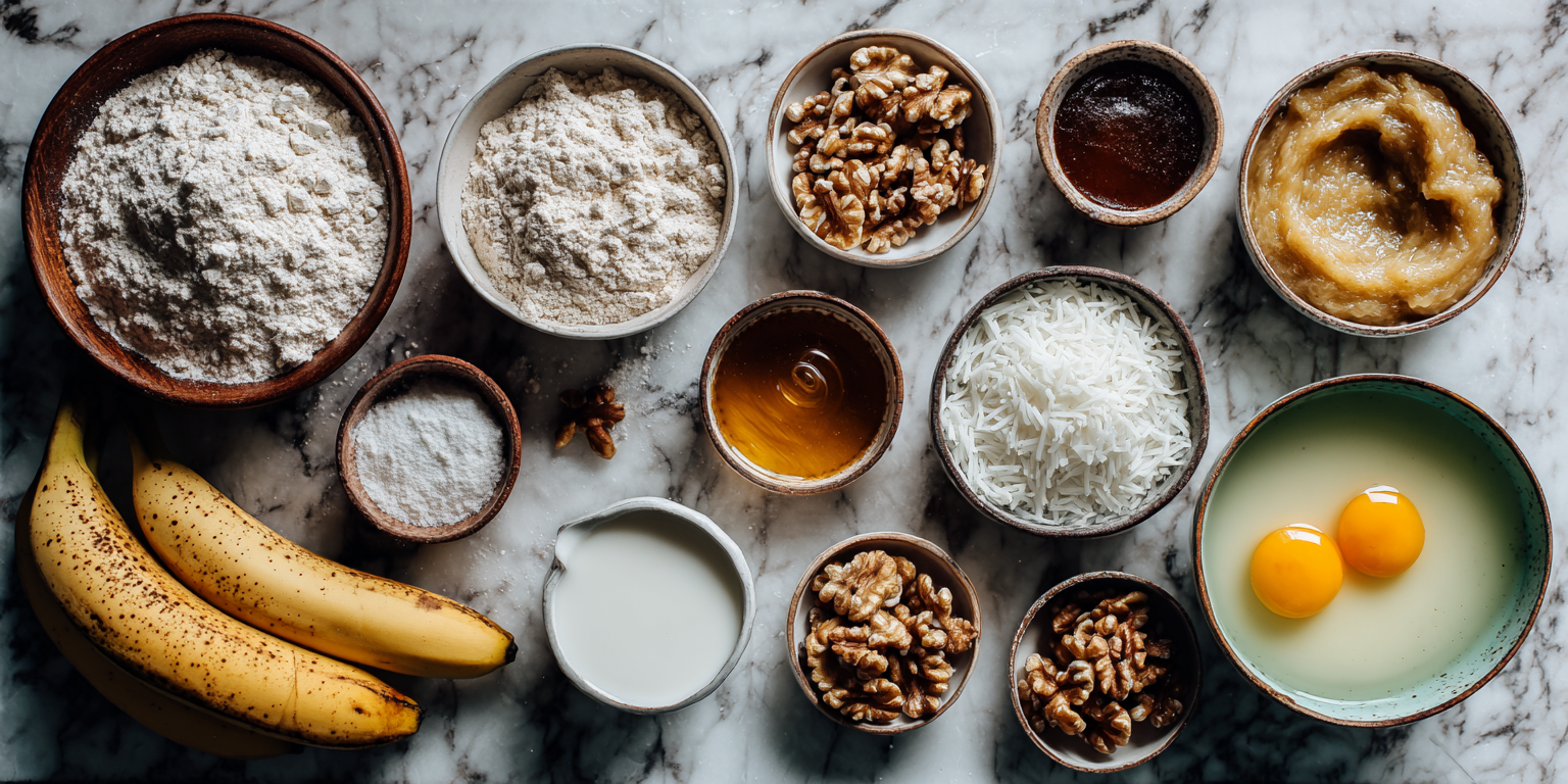 Banana Coconut Muffins – Tropical Moist & Sweet served warm with cozy spices