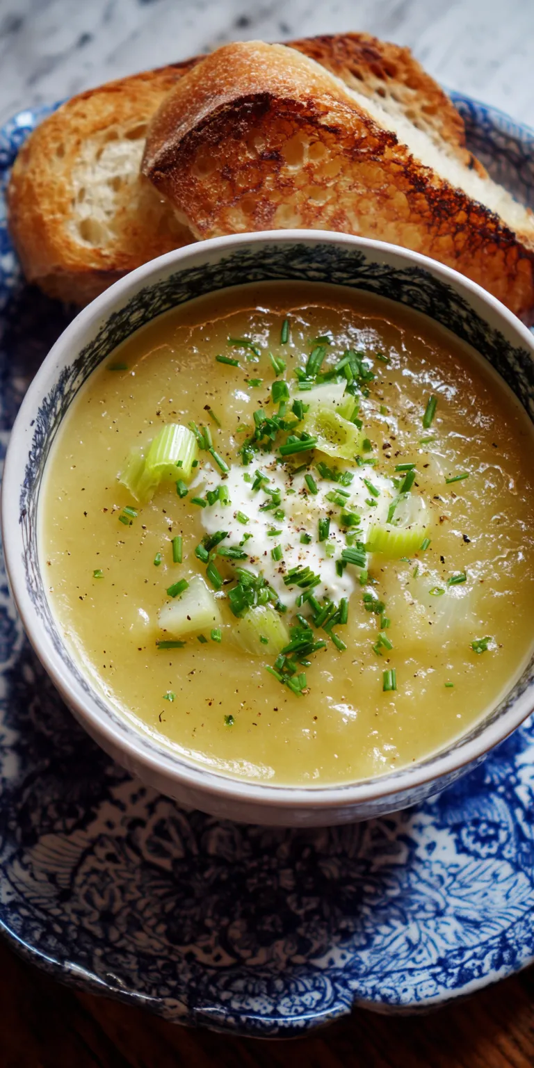 Best Potato Leek Soup served warm with cozy spices