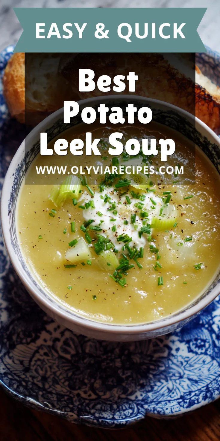 Best Potato Leek Soup served warm with cozy spices