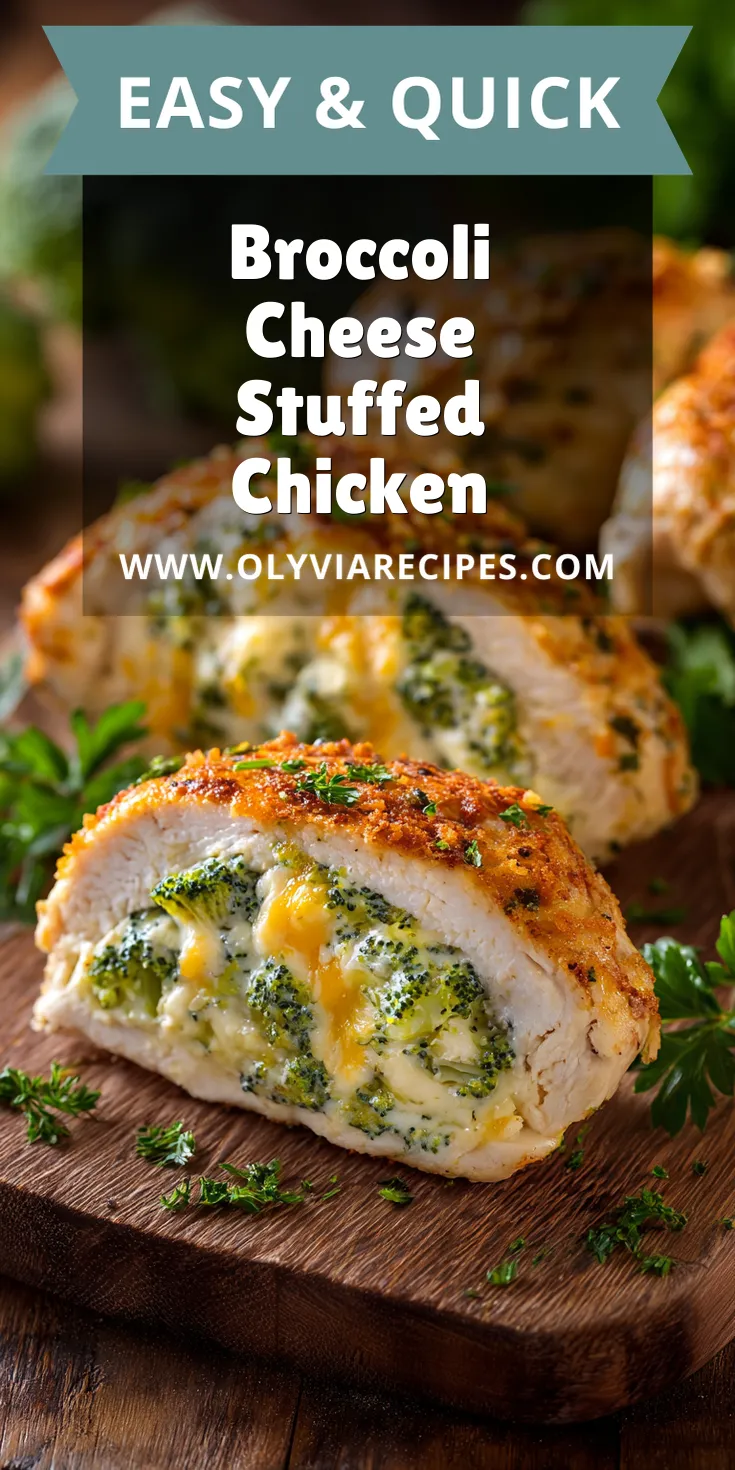 Broccoli Cheese Stuffed Chicken served warm with cozy spices
