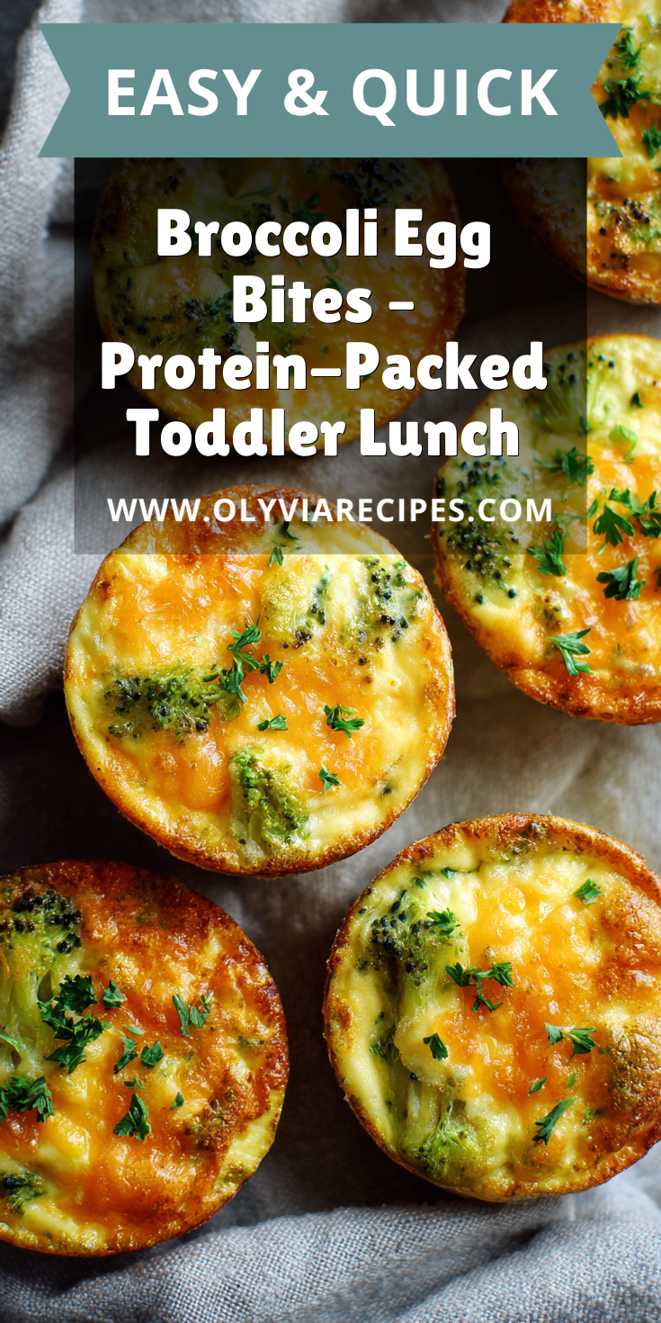 Broccoli Egg Bites – Protein-Packed Toddler Lunch served warm with cozy spices