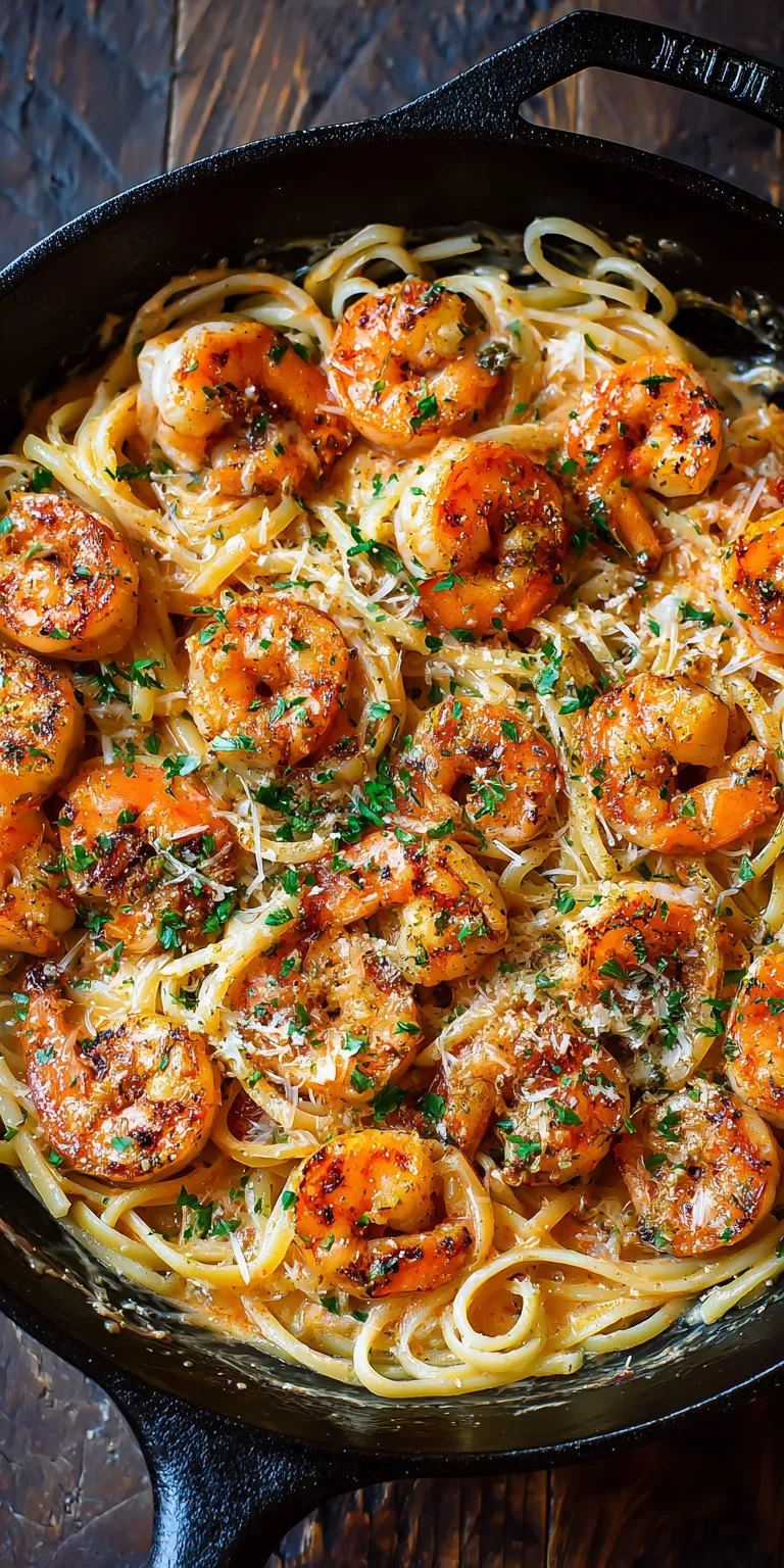 Buffalo Shrimp Scampi served warm with cozy spices