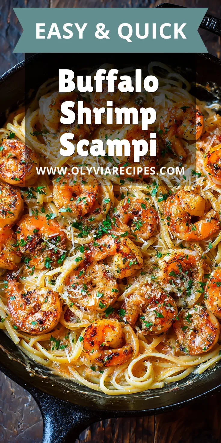 Buffalo Shrimp Scampi served warm with cozy spices