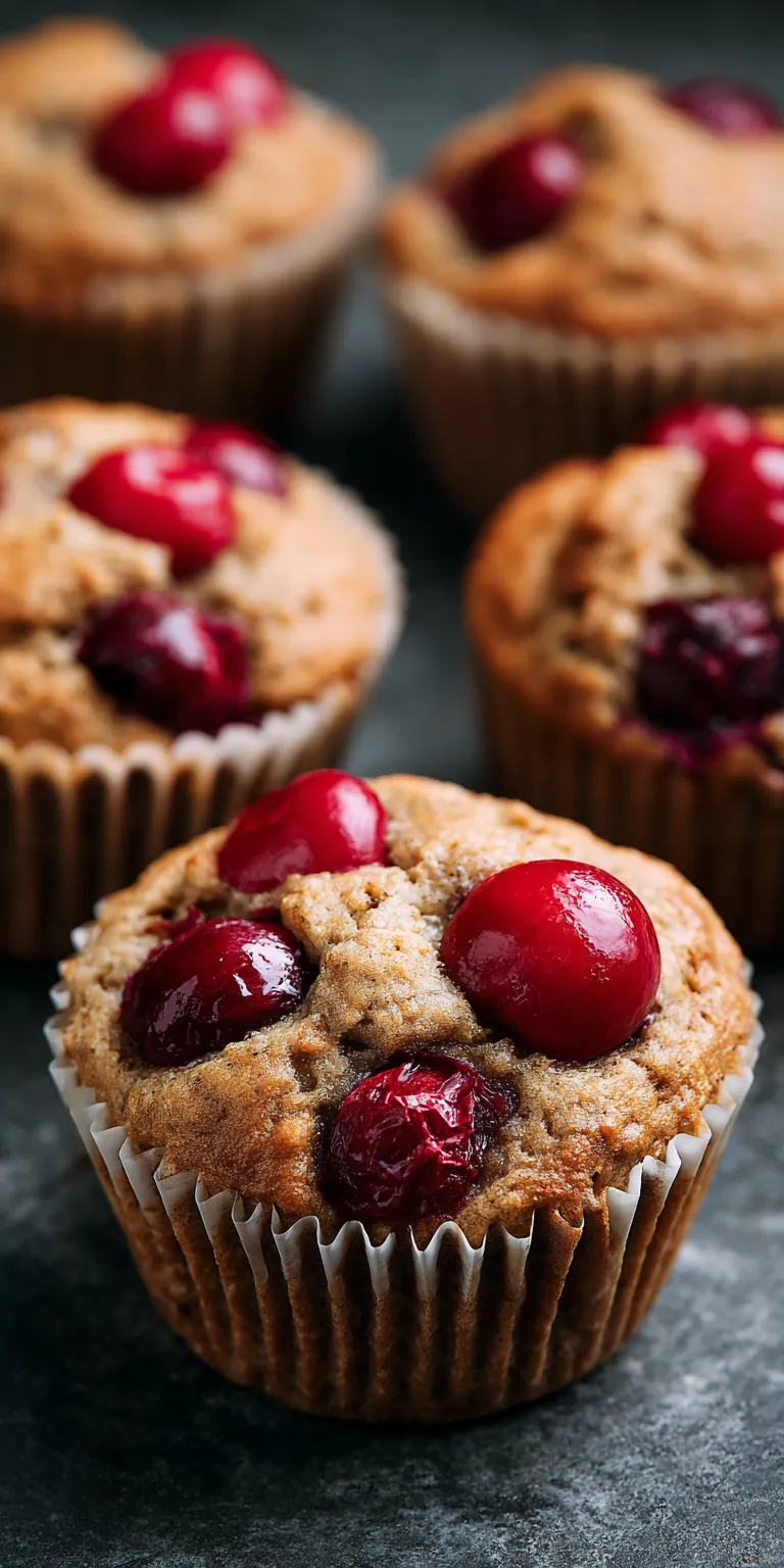 Cherry Banana Muffins served warm with cozy spices