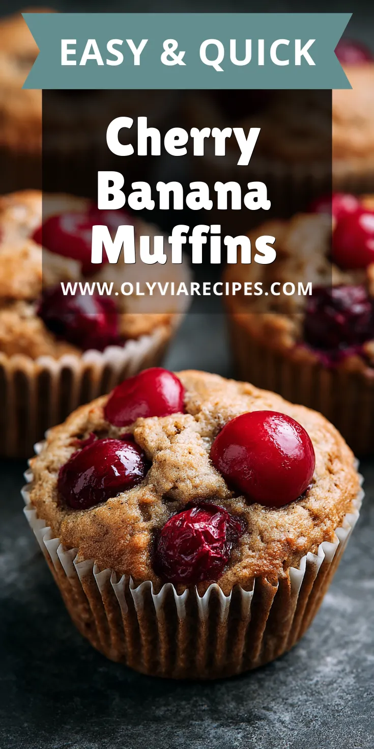 Cherry Banana Muffins served warm with cozy spices