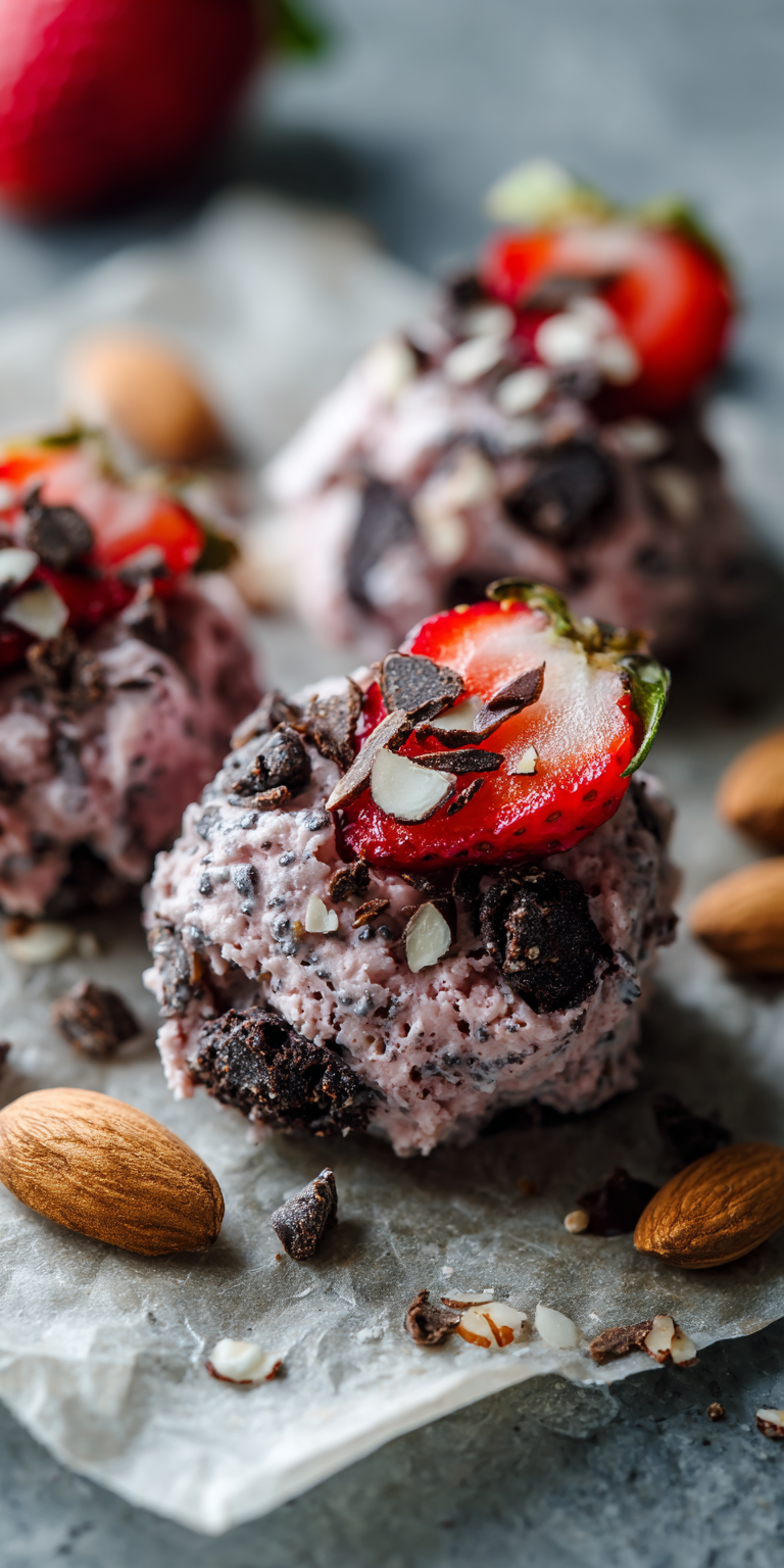 Chocolate Strawberry Yogurt Clusters – Decadent Frozen Treats served warm with cozy spices