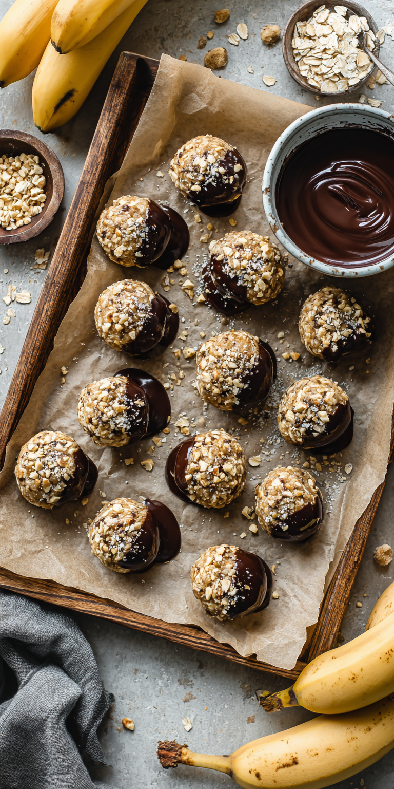 Chunky Monkey Banana Bites – No-Bake Chocolate Peanut Treat served warm with cozy spices