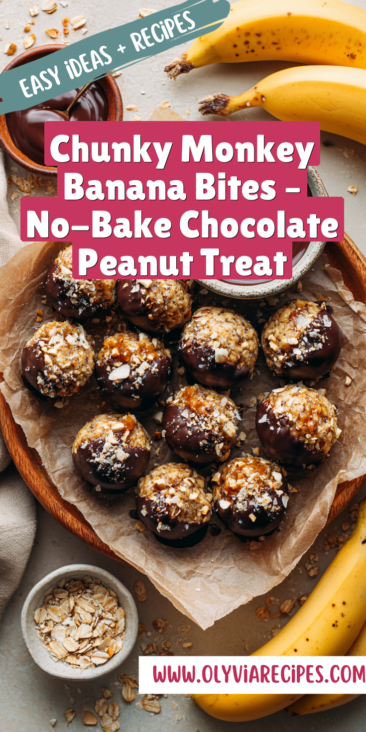 Chunky Monkey Banana Bites – No-Bake Chocolate Peanut Treat served warm with cozy spices