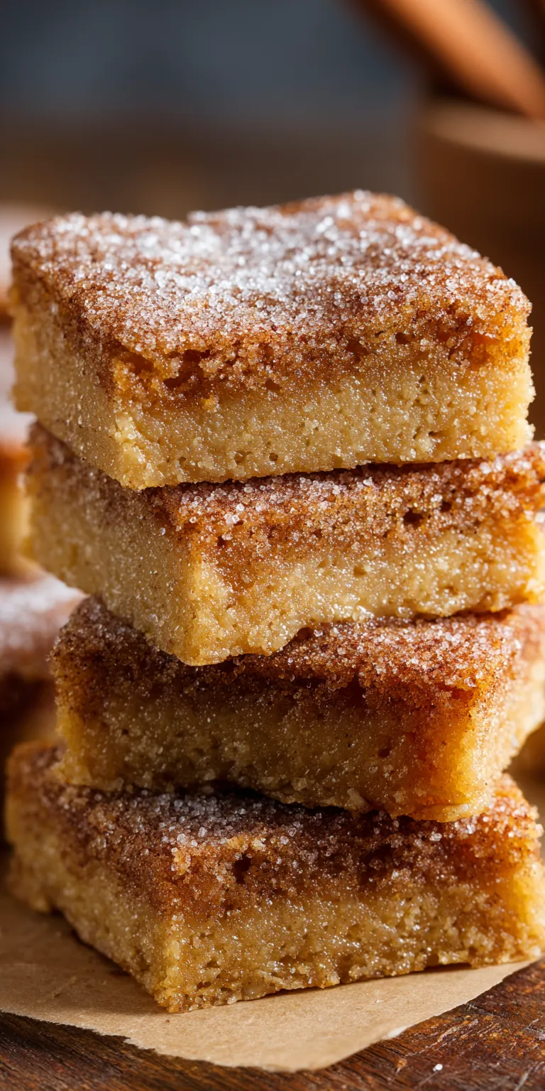 Cinnamon Sugar Blondies – Cozy Fall Dessert Bars served warm with cozy spices
