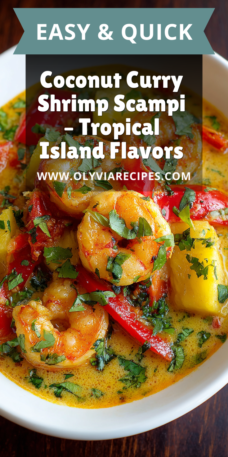 Coconut Curry Shrimp Scampi – Tropical Island Flavors served warm with cozy spices
