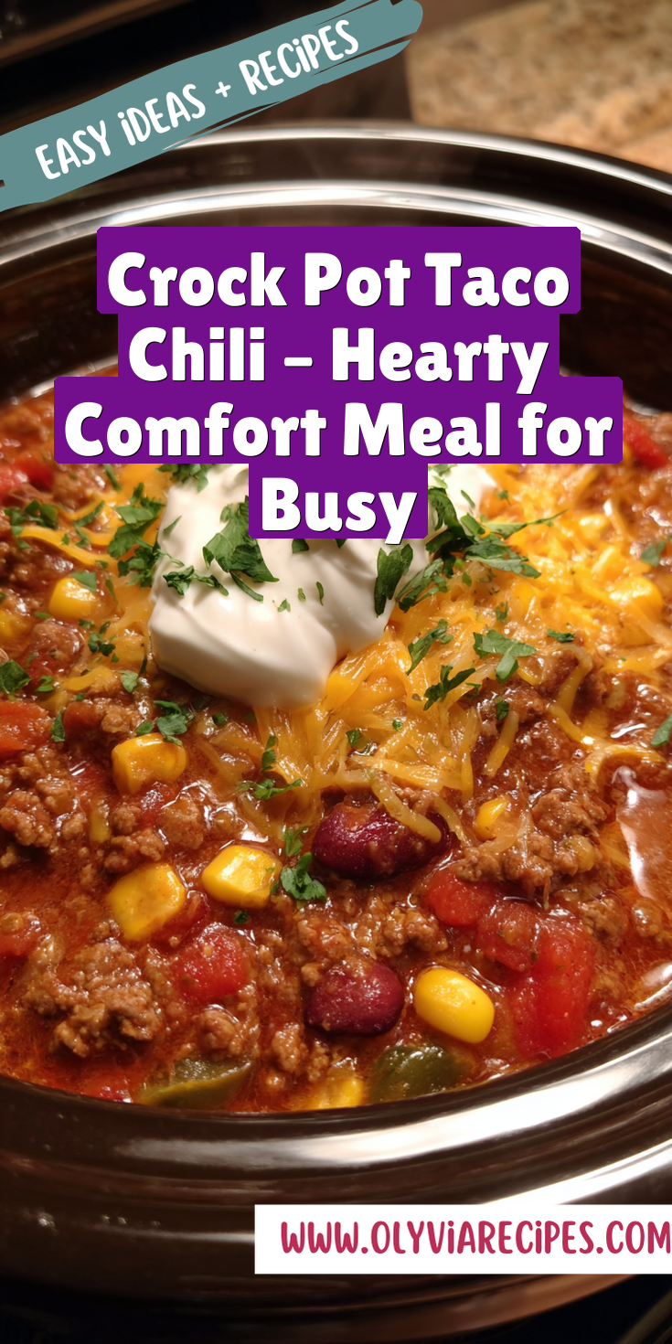 A bowl of Crock Pot Taco Chili, warm and hearty with bold flavors