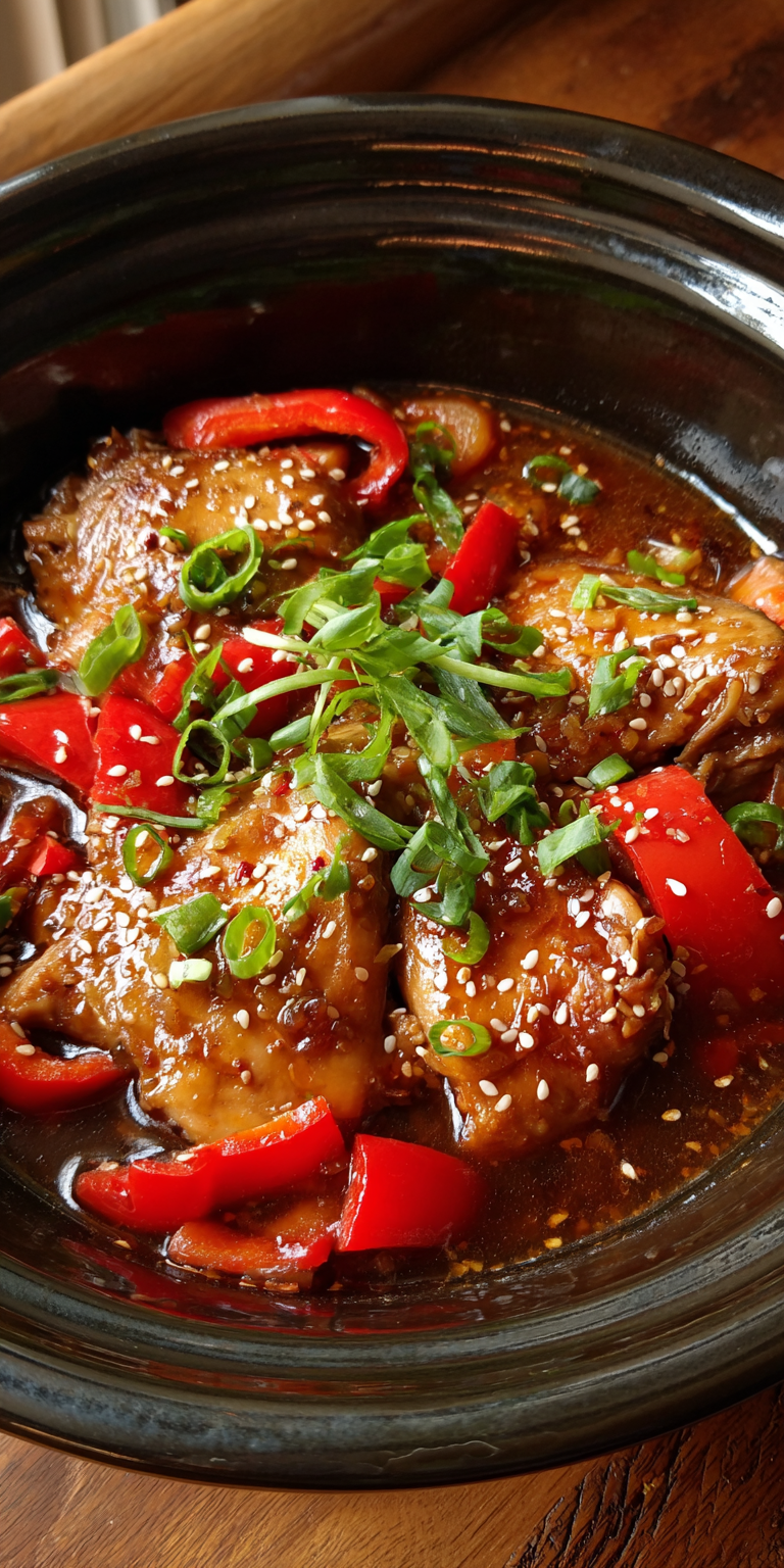 Crockpot Balsamic Honey Chicken Sweet Tangy Glazed Magic served warm with cozy spices