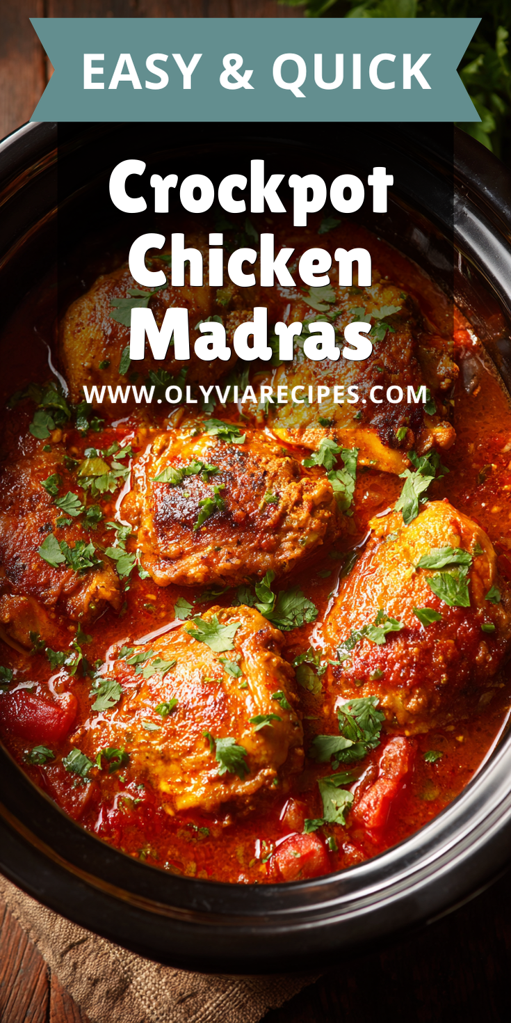 Crockpot Chicken Madras served warm with cozy spices