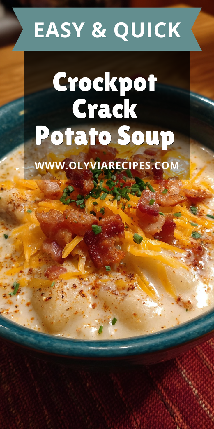 Crockpot Crack Potato Soup served warm with cozy spices
